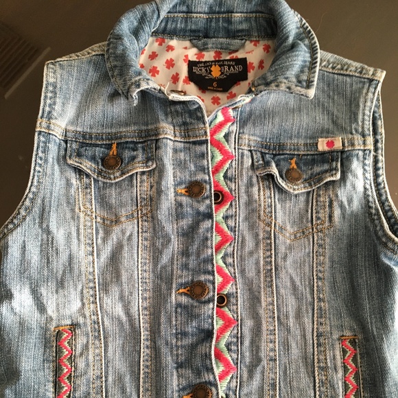 Lucky Brand Other - LUCKY BRAND Denim VEST Girls Size 6 EUC
